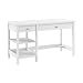 Bush Furniture Broadview Computer Desk with Shelves in Pure White