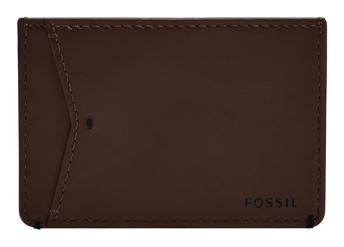 Fossil Joshua porte-cartes homme en matière vegan cactus marron foncé espresso