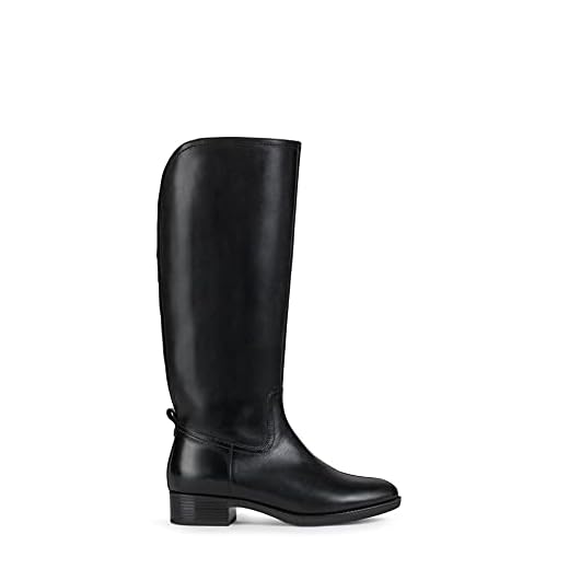 Geox Mädchen D Felicity A Stiefel, Schwarz, 39 EU
