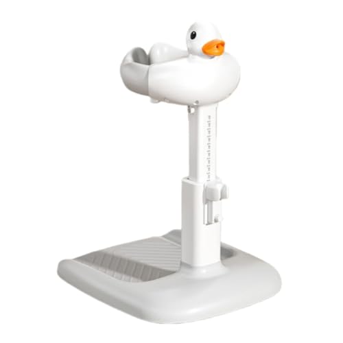 Sailozai このアヒル型の用スタンディングバスおもちゃは、高さ調節と安定したベースを備えており、お風呂で赤ちゃんが自立して立つのに役立ちます。お風呂の時間、お母さんと赤ちゃんにとって心強い味方です。 (アヒルのデザイン,グレーホワイト)