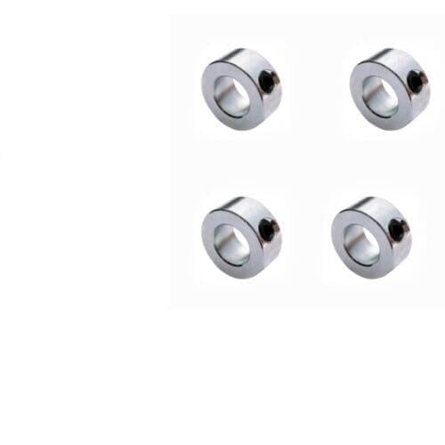 Summit Collars Brand, C-050, collares de eje de tornillo chapados en zinc de 1/2 pulgada | 4 piezas | Collares de eje de tornillo estilo acero