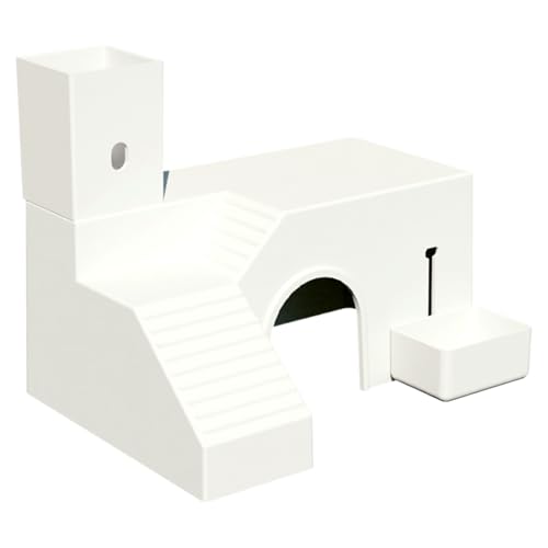 Hamsterschloss Spielhaus – Leiter Futternapf Spielzeug, Rennmäuse Hamsterhaus Aktivitätszentrum...