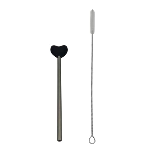 Creative Soft Straw Easy To Lip Health Solution Multifunctional Metal Sipping Straw With Heart Enhancement