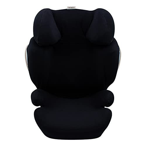 JYOKO Kids Funda Compatible con CYBEX Solution Platinum Q2 Fix, Q3 Fix Y CYBEX Z Fix (Black Series)