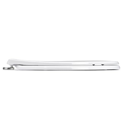 Asiento de inodoro blanco Croydex Vivara de polipropileno con bisagras ajustables 6