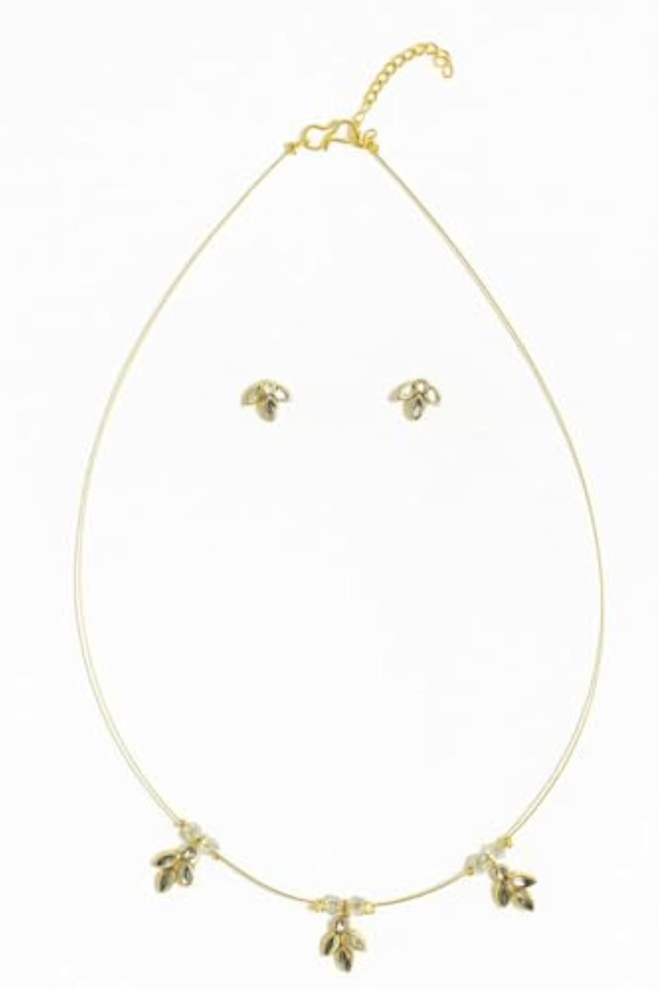 Women's Invisible Chain and Earring Set, Elegant Design