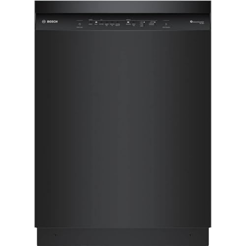 Bosch 300 Series 24 in. Black Front Control Smart Built-in Stainless Steel Tub Dishwasher, 48 dBA SHE41CM6N