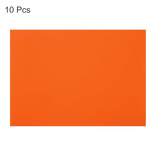 Image of uxcell 10pcs Corrugated Cardboard Paper Sheets,Orange Red,14 inch x 10inch,for Craft and DIY Projects