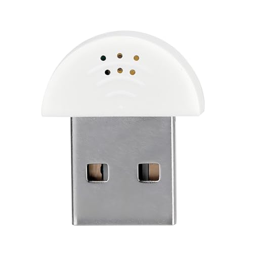 Ouitble Mini-Mikrofon USB 2.0 Mikrofon Sprachmikrofon Audio MIC Adapter Plug-and-Play für PC Laptop und Desktop-Computer (Weiß)