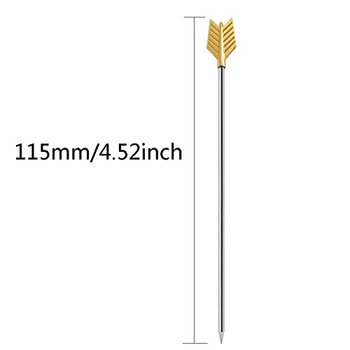 Gold Arrow Design Garnish Cocktail Pick,Jfwuhap 8Pcs Martini Picks Fruit Toothpicks Sticks For Fruit Cake Dessert Appetizers Sandwich Salad Kitchen Restaurants Bar (Gold) #TOP1