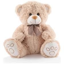 New||Brown Plush Teddy Bear 43cm, Plush Toy, Soft Brown Stuffed Animal Toy, Cuddly Toys Classic Design with Checkered Bow, Large Brown Bear Cute Stuffed Toy Gifts for Kids Girls Girlfriend||