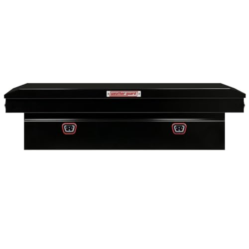 Image of Weather Guard Model 126-5-04 Saddle Truck Box, Steel, for Full Size Trucks, Standard Profile, Gloss Black, 11.0 cu ft Capacity