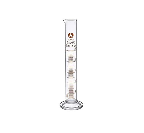 Rocwing - Rocwing - Boro 3.3 Glass Measuring Cylinder Laboratory Glassware (25ml)