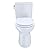 TOTO CST454CUFG#01 Drake II 1G Two-Piece Elongated 1.0 GPF Universal Height Toilet with CEFIONTECT, Cotton White