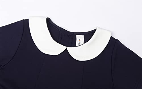 Mud Kingdom Girls Peter Pan Collar Dress Back to School Uniform4