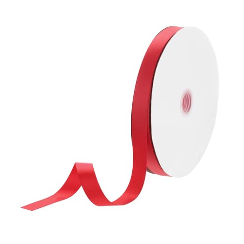 DMiotech 3/4 inch 100 Yards Satin Ribbon Thin Double Face Fabric Red