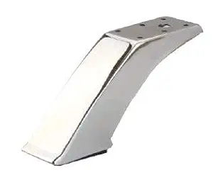 EHardware Depot Furniture Legs, for Sofa Legs, Furniture Legs for Chair, Legs for Bed Furniture Leg for DIY Furniture Cabinet Desk Legs Bent Furniture Legs (Pack of 1 Piece Only) (4 Inch, Chrome)