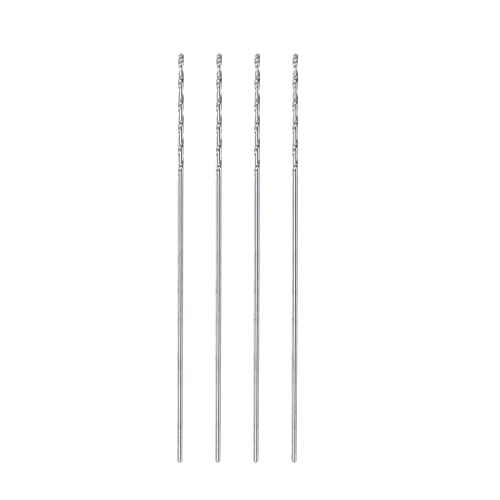 sourcing map 4pcs Solid Carbide Drill Bits 0.5mm C3/K10 Tungsten Carbide Precision Mini Micro Straight Shank Twist Drill Bit for Stainless Steel Metal Plastic Wood