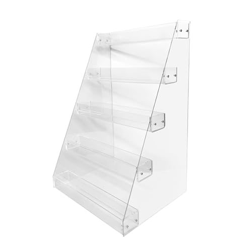 ZQKJLH Store Display Rack, Acrylic Cigarette Rack, Cigarette Display Holder, Multifunctional Trapezoidal Chewing Gum Small Shelf for Market Store