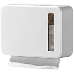 Dispensador De Papel Toalla Maestro YOYIAG Montado Dispensador Toallas Papel: Montado Pared Sin Taladrar Caja Almacenamiento Dispensador Papel Baño Capacidad para 200 Hojas, Dispensador Toallas Papel para C, Z Dobladillo Papel (Blanco)