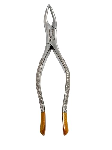 German Stainless Steel Upper and Lower Root Fragments Extracting Forceps #69 with Curved Handle - Extraction Pliers