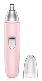 Ear and Nose Hair Trimmer Professional Painless Eyebrow Trimmer Powerful Motor and Edge Blades for Smoother Cutting (Pink)