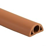 Robusta copertura per cavi da pavimento, resistente, in PVC, per casa, ufficio e palestra, lunghezza 1 metro, progettata per alta visibilità (D20-light coffee)