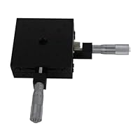 FTVOGUE SEMY100-AC XY-Achsen Gleittisch, Aluminiumlegierung, 100x100x40mm, Manuelle Trimmplattform für Stereo Digitalmikroskope, Schwarz Eloxiert