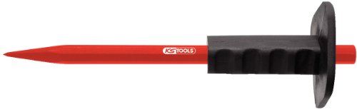 KS Tools 156.0515 Scalpello a Punta per Edilizia con Impugnatura di Protezione, 16X250 mm, Ottagonale