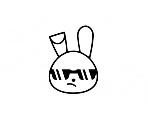 Angry Savage Bunny decal 4x3 inches