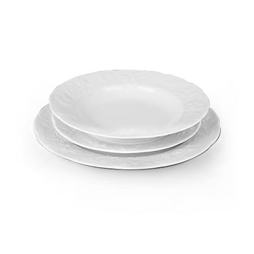 Médard de Noblat - Service vaisselle - Provence - Porcelaine - Lot de 18 assiettes - Blanc