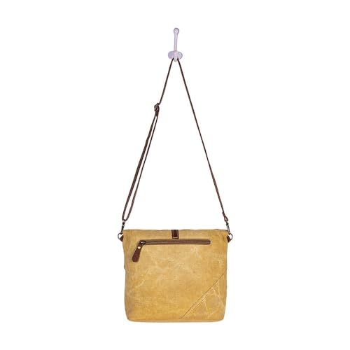 Image of Myra Bag Crossbody Bag for Women - Western Upcycled Canvas & Leather Shoulder Handbag
