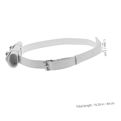 LABRIMP Sword Supply Pu Sword Belt Single Holder White Harness Belt Lanyard Fashionable