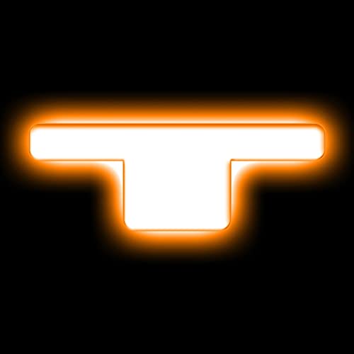 Image of ORACLE Lighting LED Letter T - Universal Illuminated Letter Badges, Matte White Surface Finish, 1 Light (Amber), Part # 3140-T-005