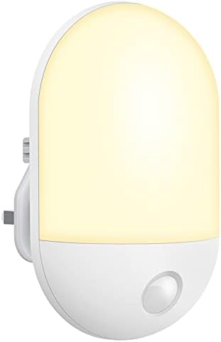 DeTake Plug in LED Night Light, LED Night Light Plug with Dusk to Dawn Photocell Sensor, 0.27W Energy Saving, Warm White Auto Sensor Night Lighting for for Bedroom, Garage, Bathroom, Hallway