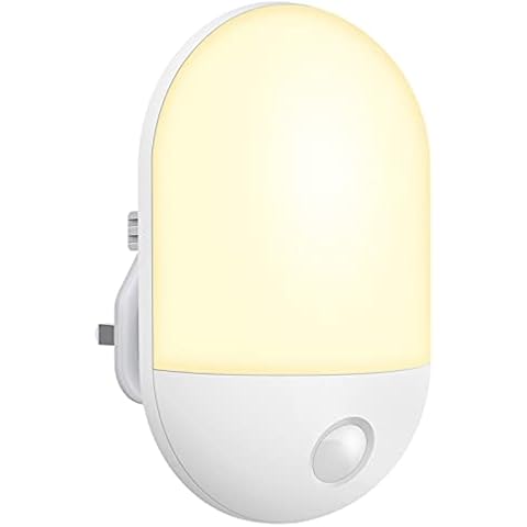 Plug in LED Night Light, LED Night Light Plug with Dusk to Dawn Photocell Sensor, 0.27W Energy Saving, Warm White Auto Sensor Night Lighting for for Children's Room, bedroom, Garage, Bathroom, Hallway Cover