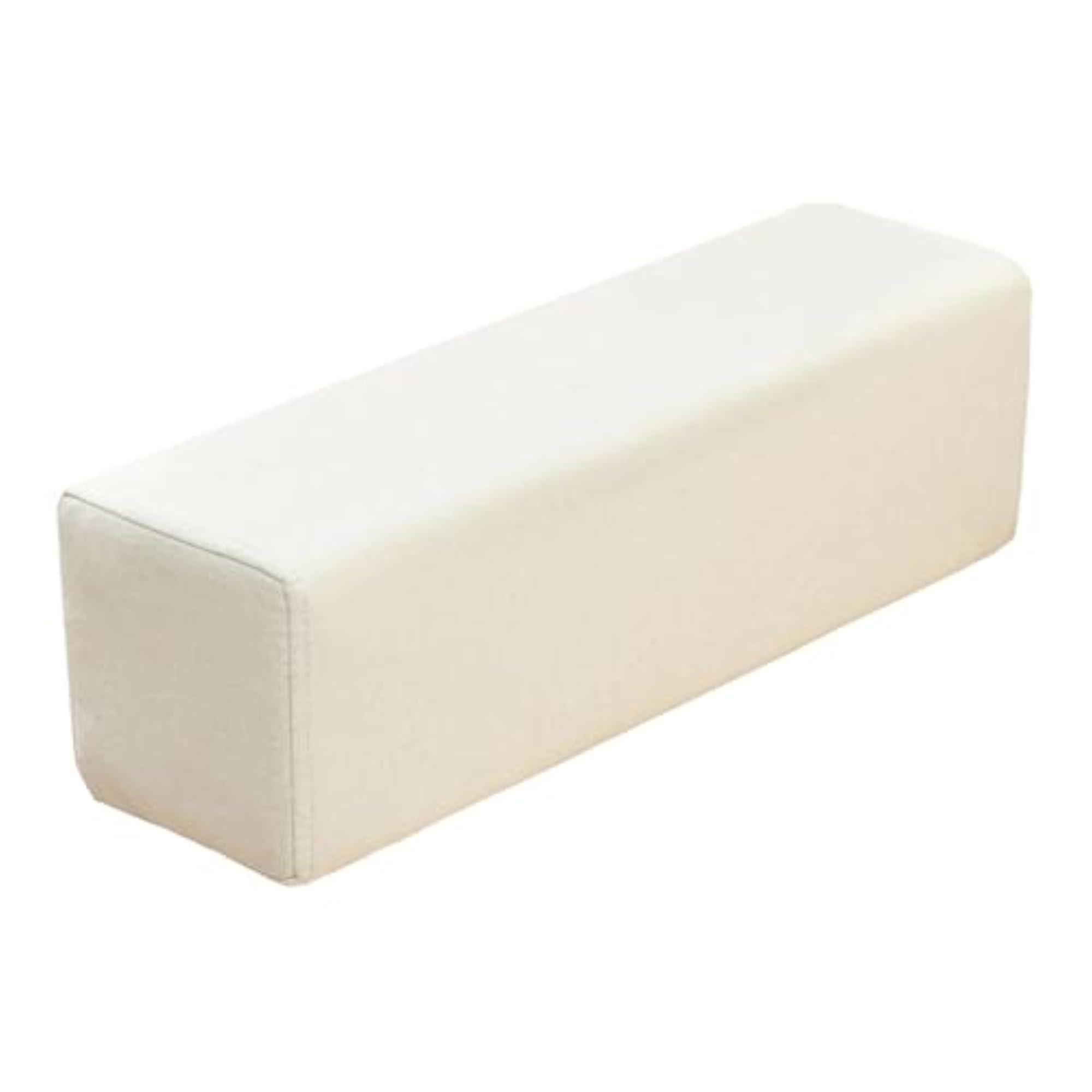 Couch Side Arm Rest Pillow, Beige White