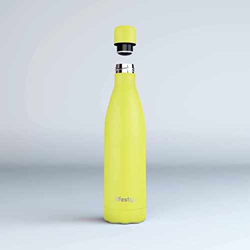 Lifestyl Stainless Steel Water Bottle | 24 Hrs Cold & 12 Hrs Hot| Thermoshield Technology Vacuum Insulated Metal Water Bottles, Leak-Proof Drinks Bottle for Gym, Yoga, Cycling (750 ml, Citrus Green) - Image 2