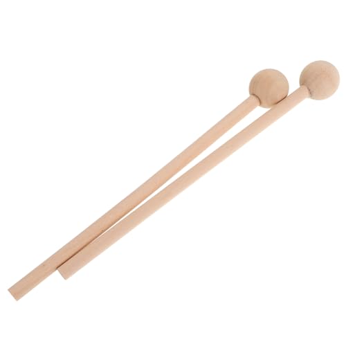 NOLITOY 木製マレットパーカッションスティック 2本セット 幼児用楽器 音楽教育用 クリアな音生む子供用木琴マレット 音楽の探求促すおもちゃ