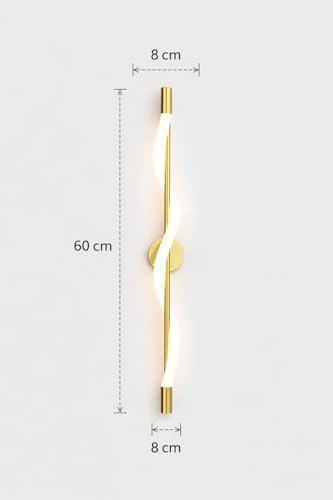 Image of FILLISKA Led Wall Highlighter Light, 3-in-1 Colour Changing, Luxurious Wall Decor (12 Watt Gold Swril-582)