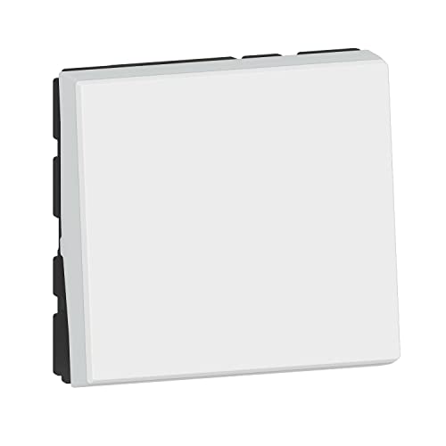 Legrand - Interruptor o indicador de ida y vuelta con luz Mosaic Easy-Led 10A 2 módulos - blanco