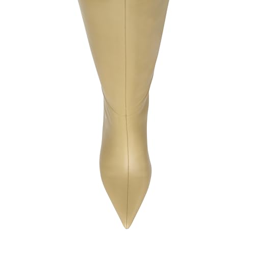 Steve Madden Steve Madden Women's Lavan Knee High Boot, Cream Leather, 7