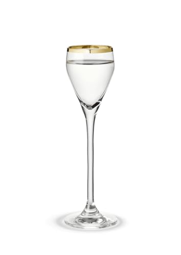 Holmegaard Perfection Schnappsglas, Glas, Gold, 5,5cl