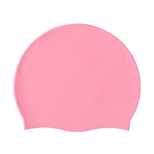 Doovid Kids Swimming Cap For Boys Girls Toddler Swim Caps Waterproof Silicone Swim Cap Bathing Caps Age 3-8 Pink One Size #TOP1