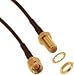 Amphenol Connex 135110-02-06.00 RG-174 Cable, SMA Straight Plug to SMA Straight Bulkhead Jack, 50 Ohm Impedance, 6" Length