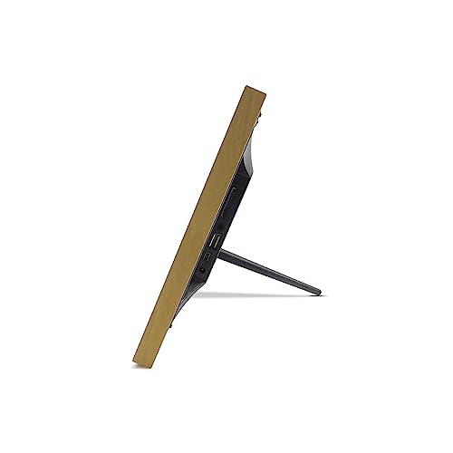 Image of XElectron 8 inch IPS LED Digital Photo Frame with Wide View HD Display, Auto-Rotate, Play Photos, Videos, Music and Slideshow with SD Card, USB Ports (Wooden)