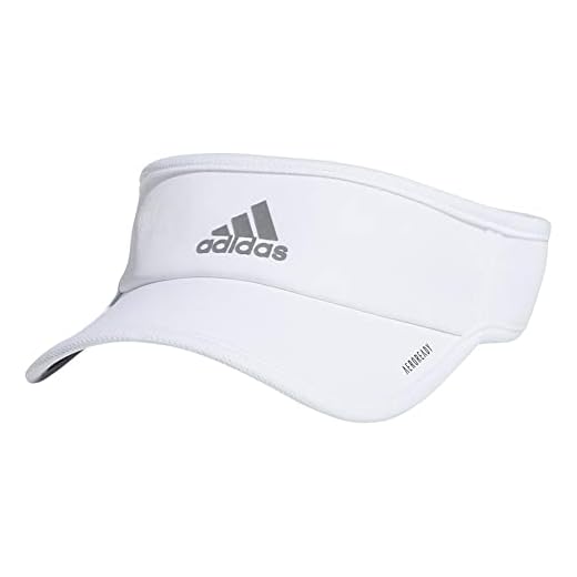 adidas Superlite, Sun Visor Hat for Women, Sport Performance, Outdoor Activities, White/Silver Reflective/2.0, One Size