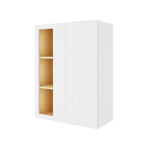 Image of Furinno Shaker Wall Blind Kitchen Cabinet, Ready to Assemble, 12 D x 27 W x 36 H, White