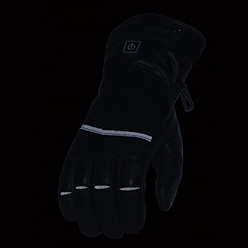 Milwaukee Leather Mg7513Set Men’s Heated Winter Gloves For Motorcycle Ski Hunting W/Battery And Harness Wire - Large #TOP4