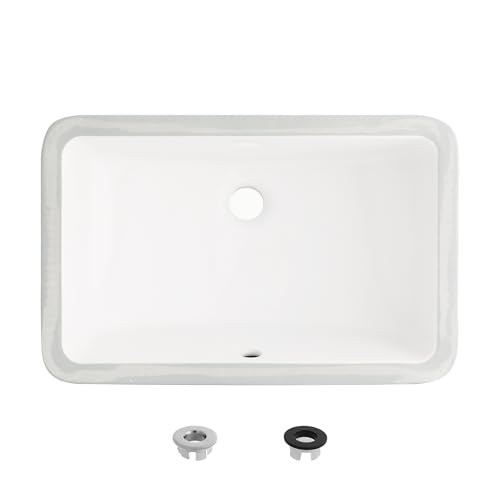 Fregadero de baño de porcelana rectangular P-205 esmaltado bajo encimera 2